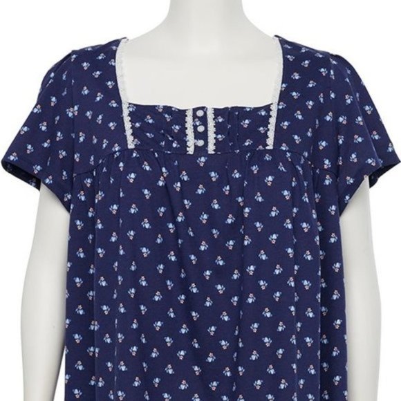 Croft & Barrow Short Sleeve Knit Nightgown M - Picture 2 of 6